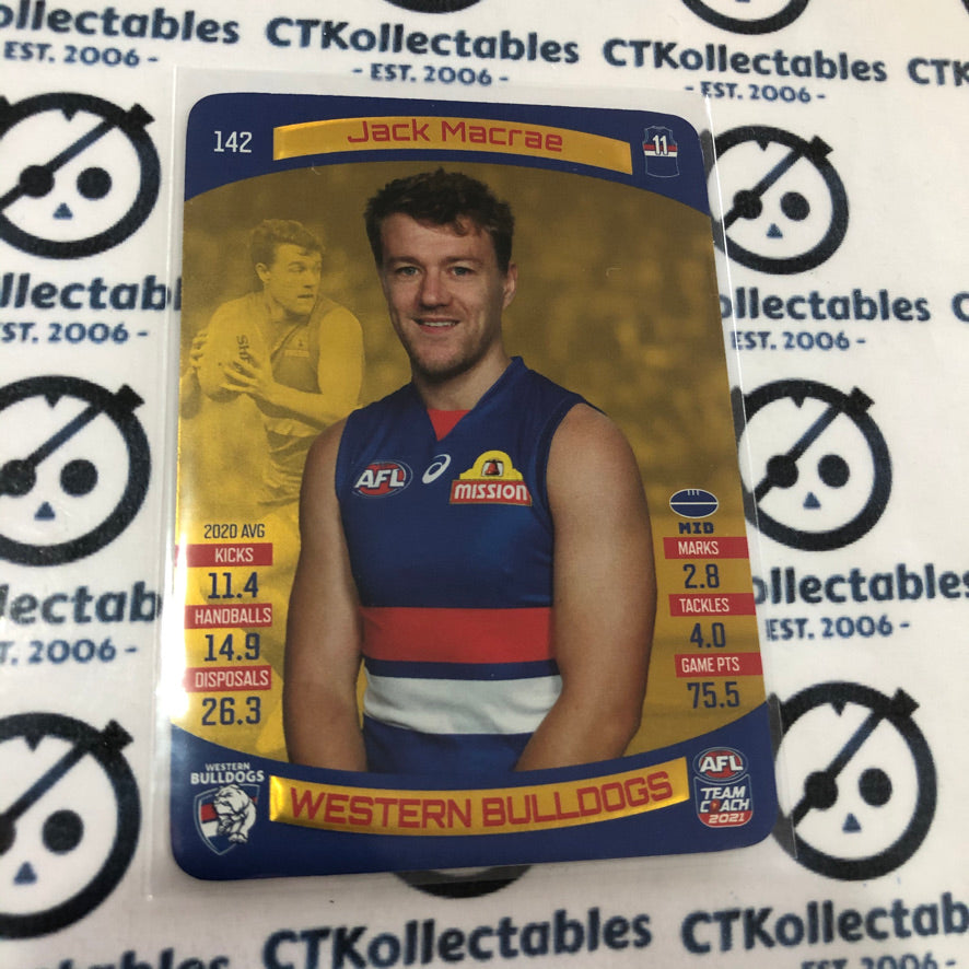 2021 AFL Teamcoach Gold Jack Macrae #142 Bulldogs