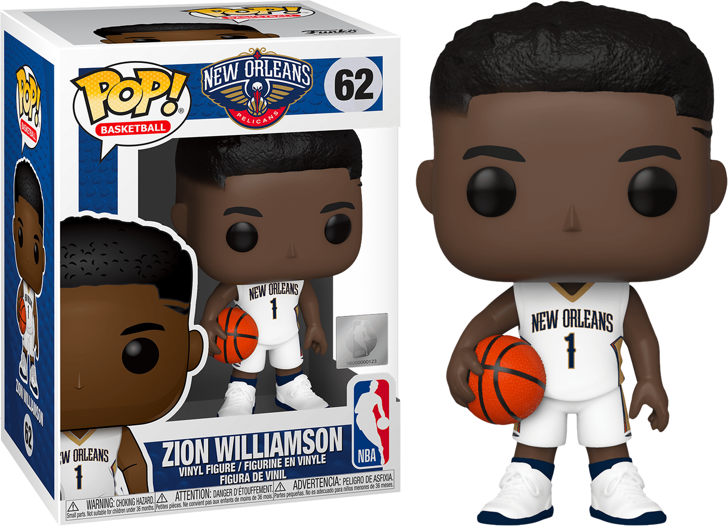Zion Williamson Pop Vinyl #62 Pelicans Funko POP Vinyl Basketball