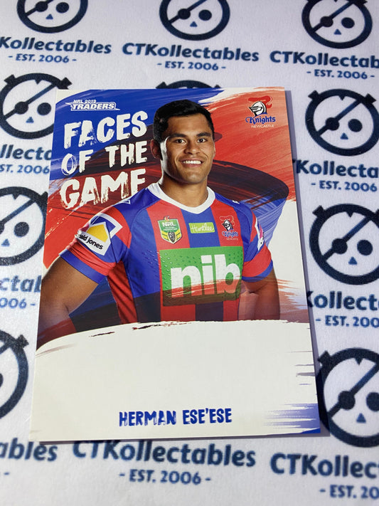 2019 NRL Traders Faces Of The Game Herman Ese'ese  FG29/64 Knights