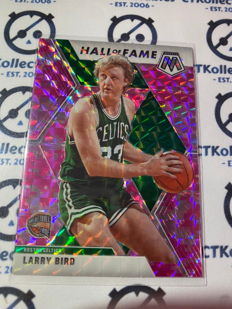 2019-20 Panini Mosaic Larry Bird Pink Hall Of Fame Prizm #290 Celtics SP