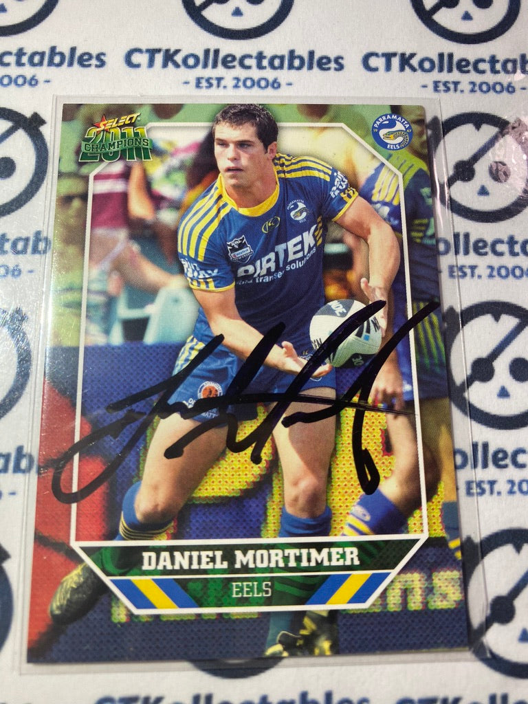 Signed Daniel Mortimer 2011 NRL Champions #122 Eels card