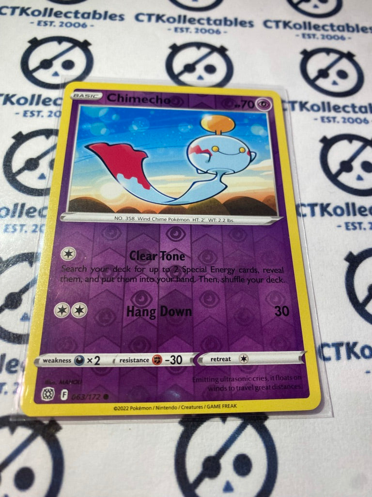 chimecho pokemon card Chimecho #063/172 Reverse Holo Pokémon Card Brilliant Stars – CTKollectables