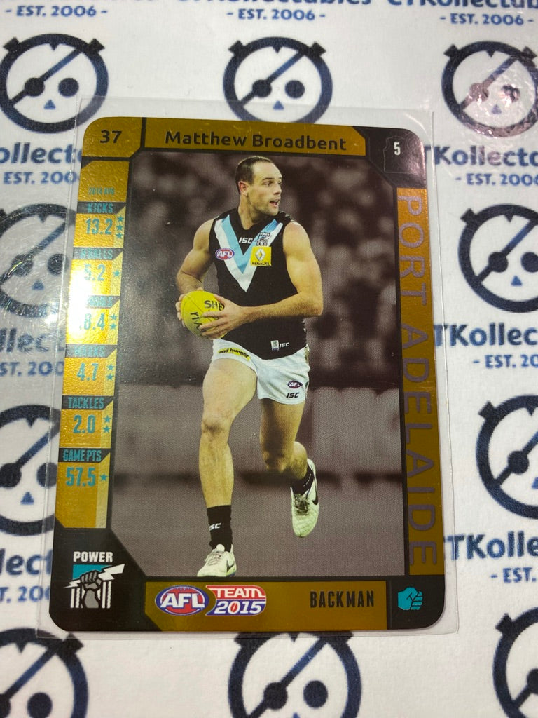 2015 AFL Teamcoach Gold #37 Matthew Broadbent Power