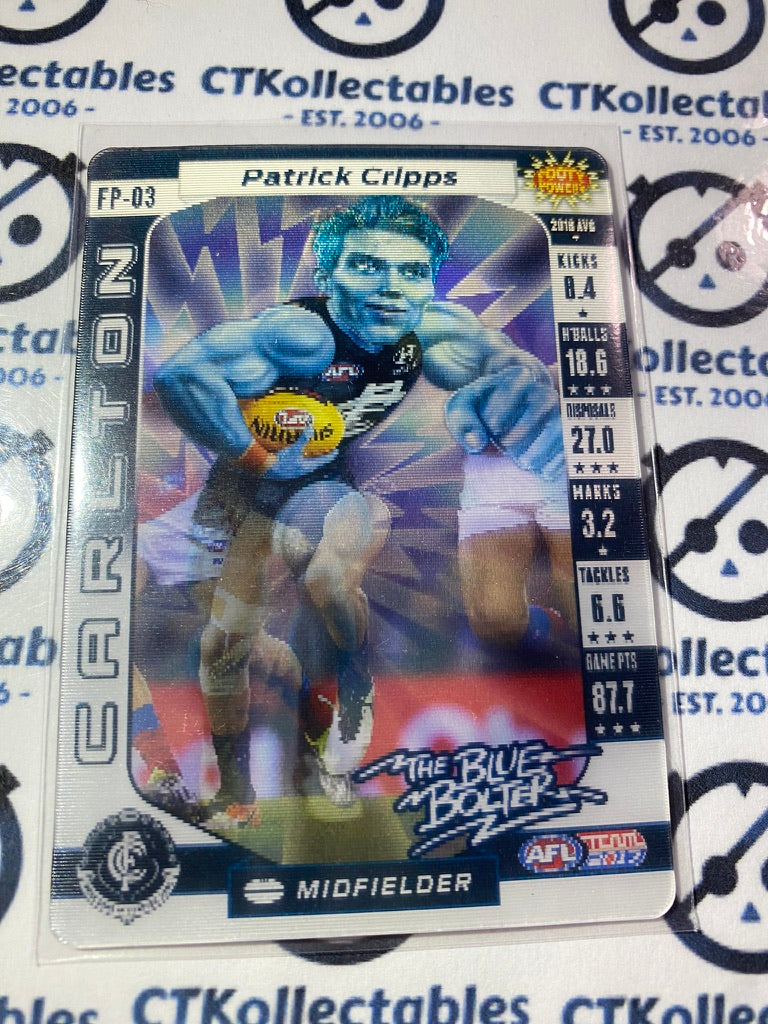 2017 AFL Teamcoach Footy Powers #FP-03 Patrick "The Blue Bolter" Cripps Blues