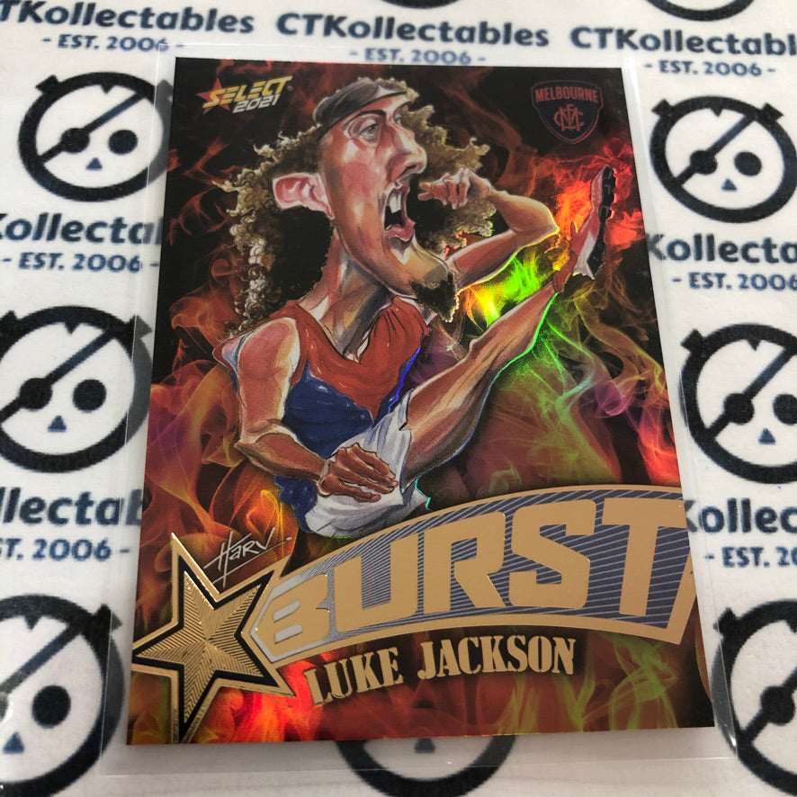 2021 AFL Footy Stars Fire Burst Luke Jackson #SP41 Demons