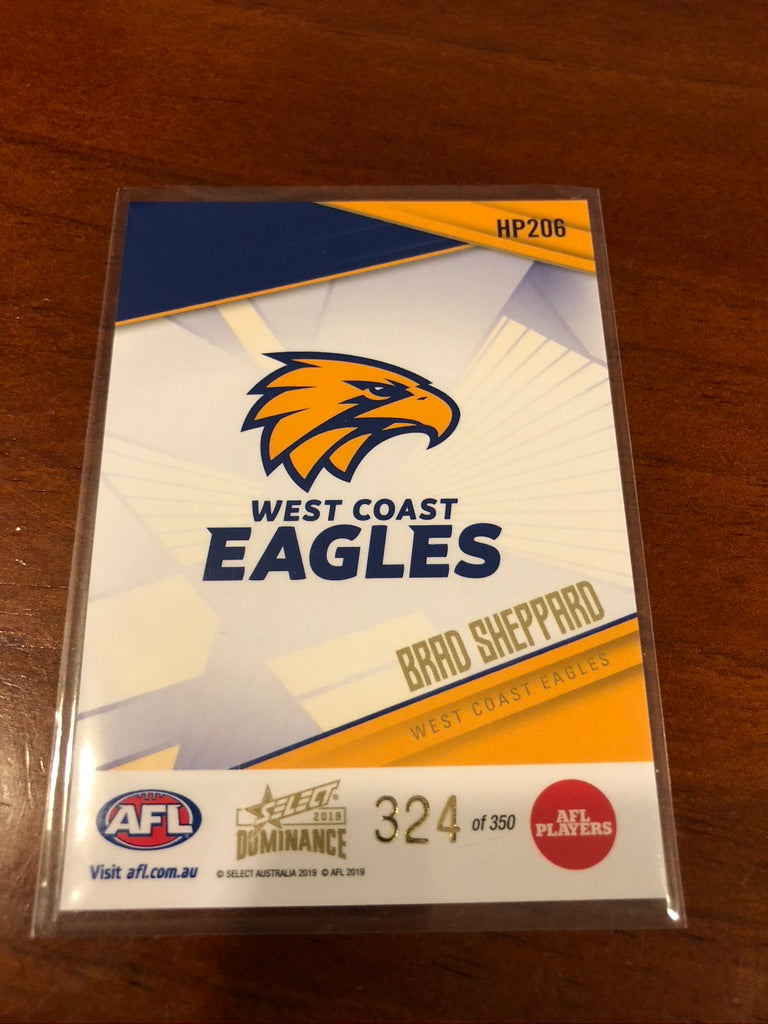 Brad Shepard #324/350 Holo-foil Parallel 2019 Select Afl Dominance