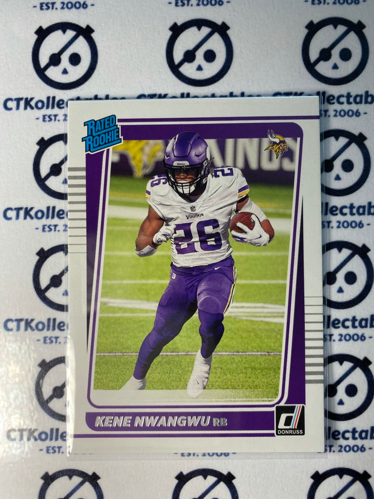 2021 NFL Donruss Rated Rookie Kene Nwangwu RC #281 Vikings RB