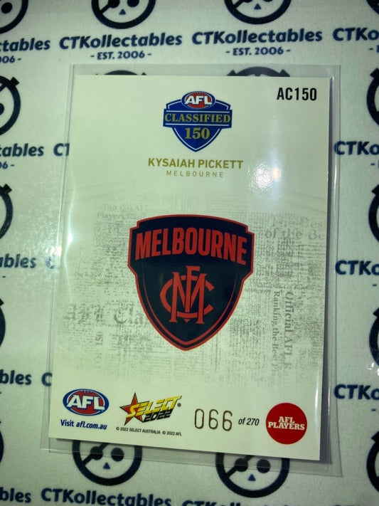 2022 AFL Footy Stars Classified #AC150 Kysaiah Pickett #066/270