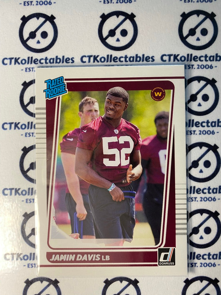 2021 NFL Donruss Rated Rookie Jamin Davis RC #337 Washington LB