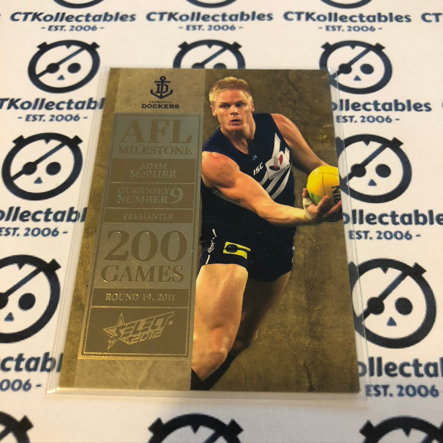 2012 Afl Champions Adam Mcphee Milestone 200 games MG20