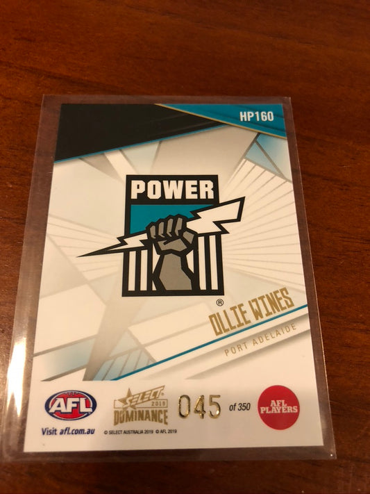 Ollie Wines #045/350 Holo-foil Parallel 2019 Select Afl Dominance