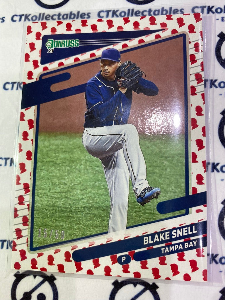 2021 Panini Donruss Baseball Blake Snell Presidential Collection #15/50 Tampa Bay
