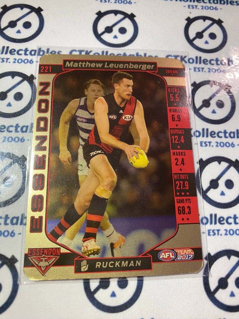 2017 AFL Teamcoach Gold #221 Matthew Leuenberger Bombers