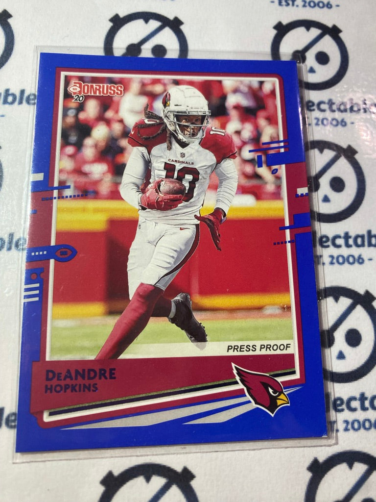 2020 Panini NFL Donruss DeAndre Hopkins Press Proof Blue #112 Cardinals