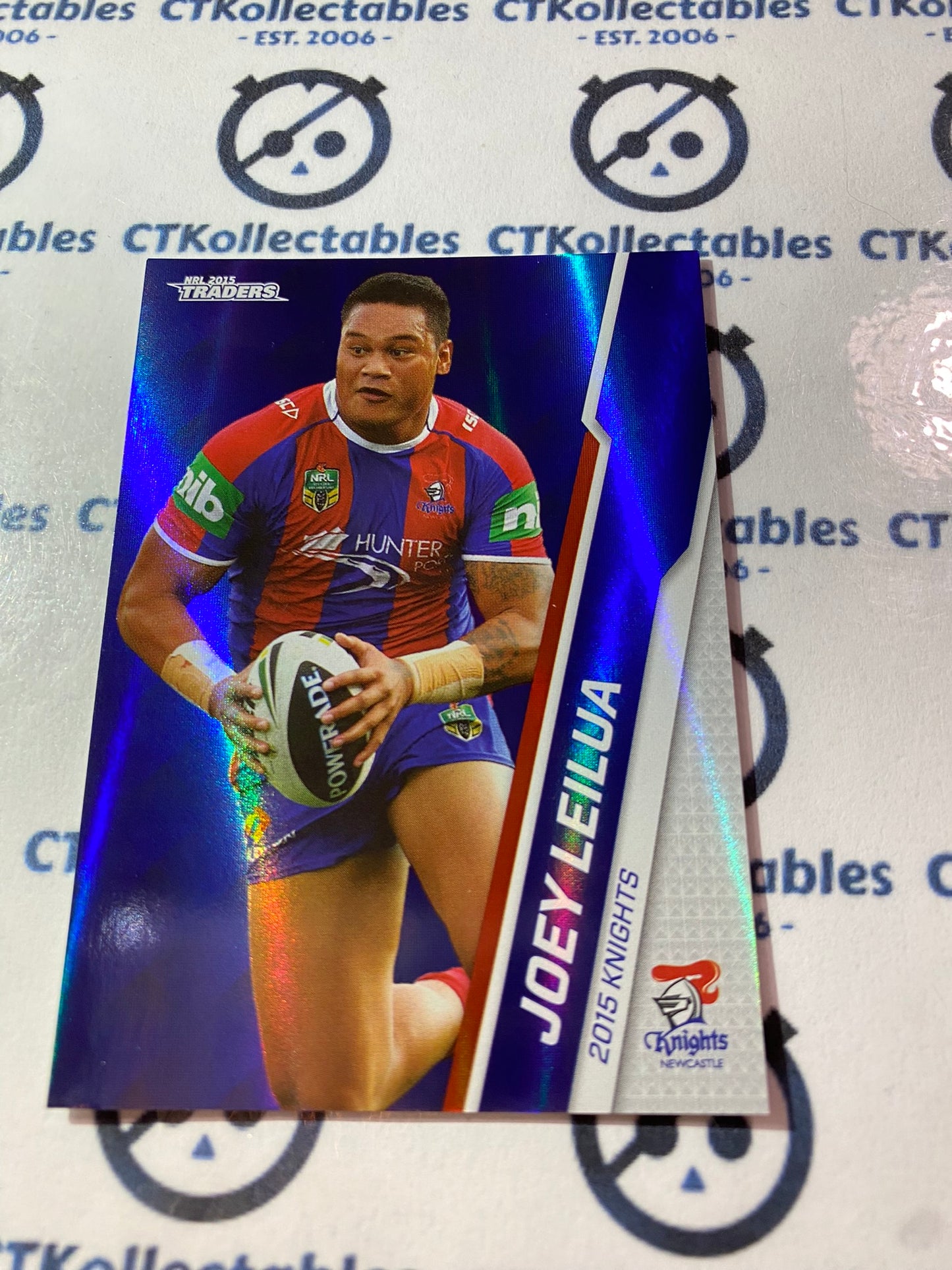 2015 NRL Traders Silver Parallel #P66 Joey Leilua Knights
