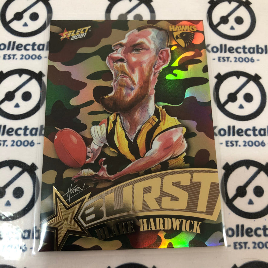 2021 AFL Footy Stars Camo Burst Blake Hardwick #SBC37 Hawks