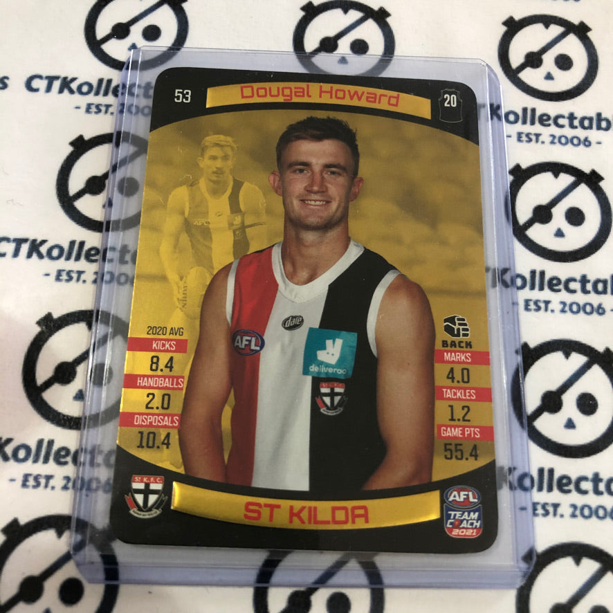 2021 AFL Teamcoach Gold Dougal Howard #53 Saints