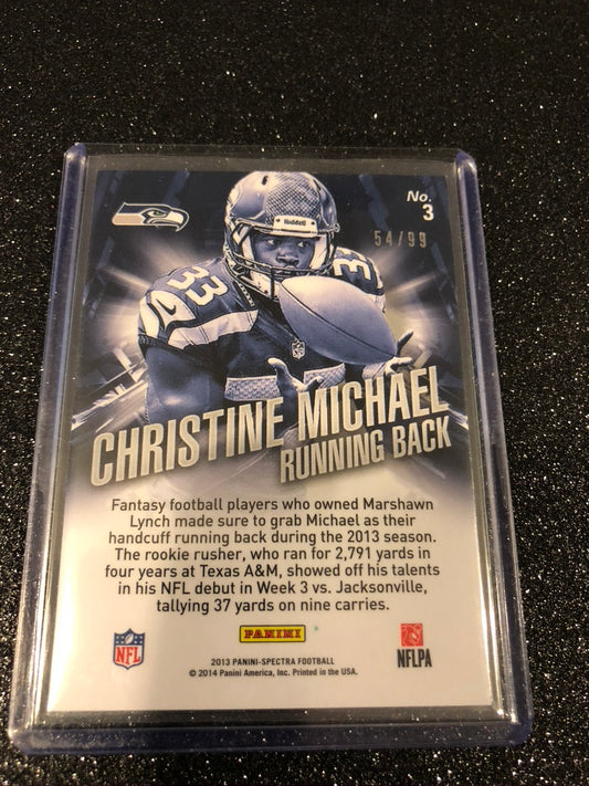 Christine Michael Rookie Revoloution #54/99 RC 2013 Spectra