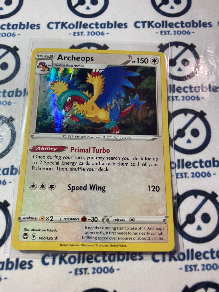 Archeops Holo Rare #147/195 2022 Sword & Shield Silver Tempest