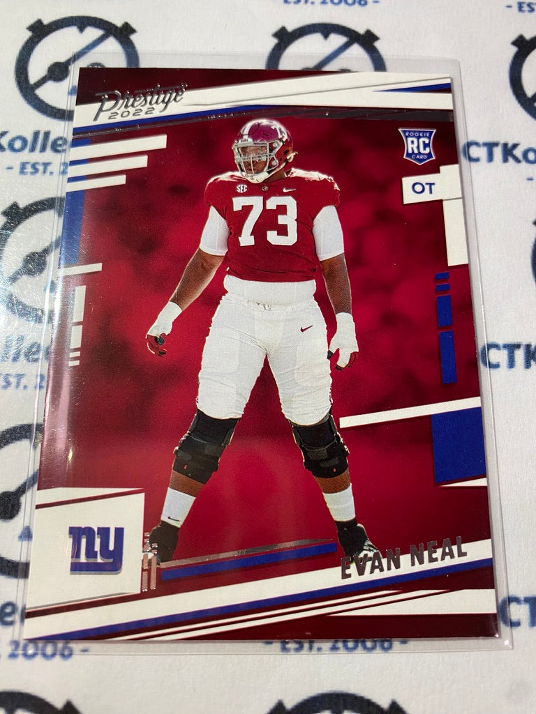 2022 NFL Panini Prestige Evan Neal rookie card RC #364 Giants
