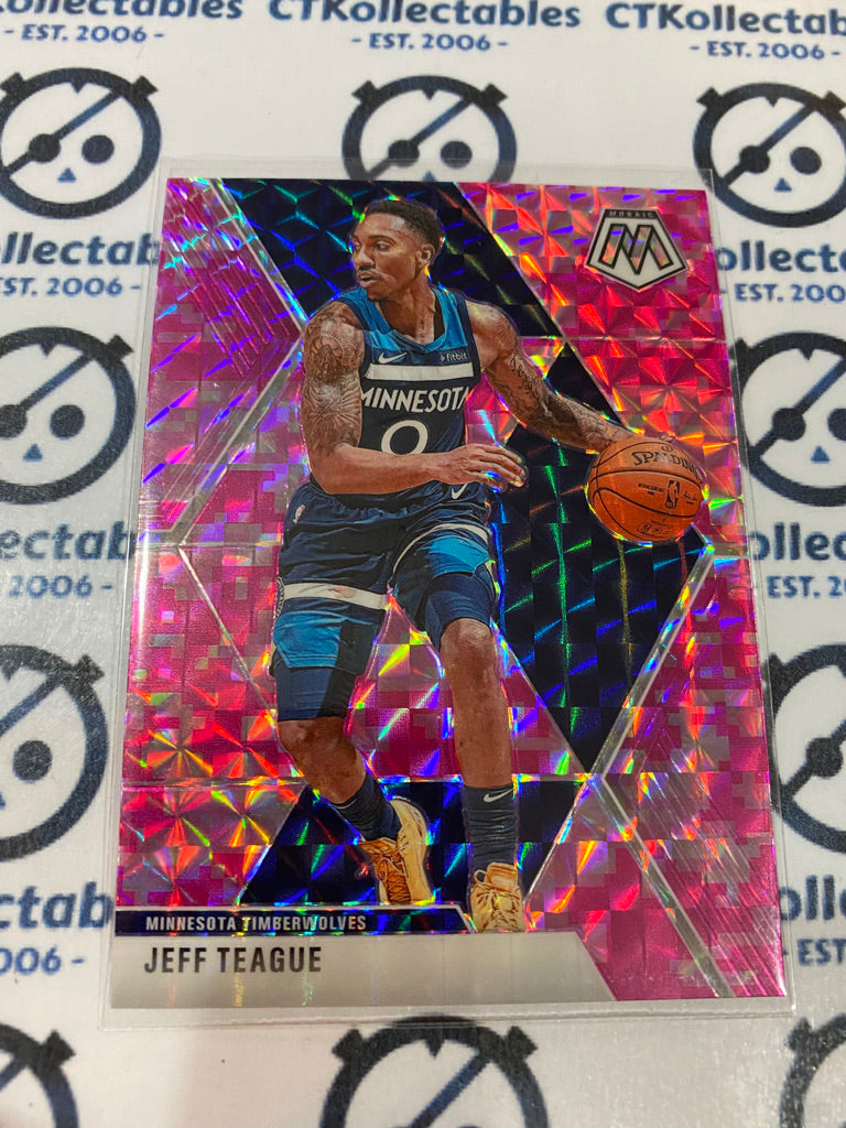 2019-20 Panini Mosaic Jeff Teague Pink Prizm #93 Timberwolves