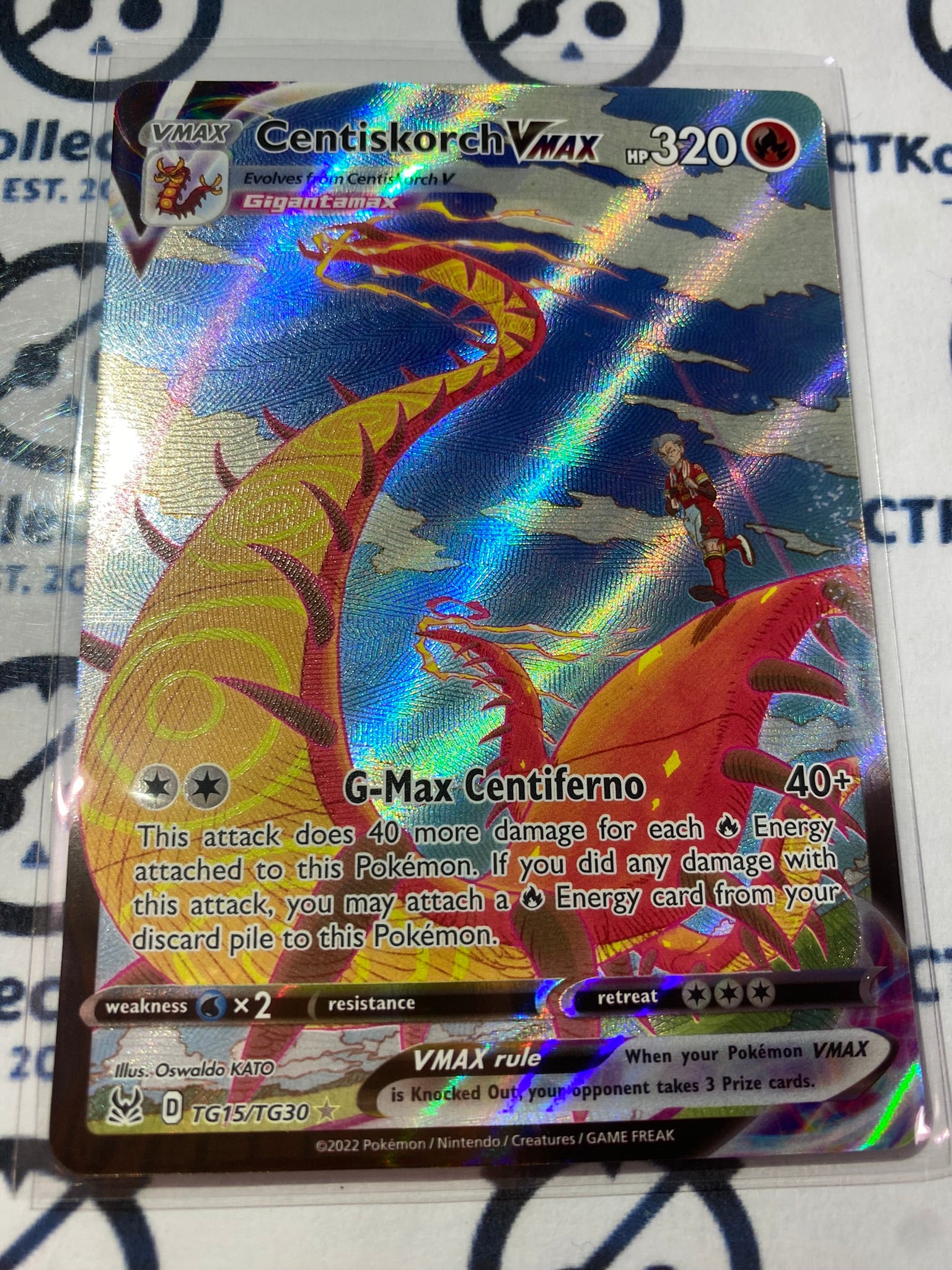 pokemon card centiskorch Centiskorch Vmax Trainer Gallery Rare Full Art #TG15/TG30 2022 Sword & – CTKollectables