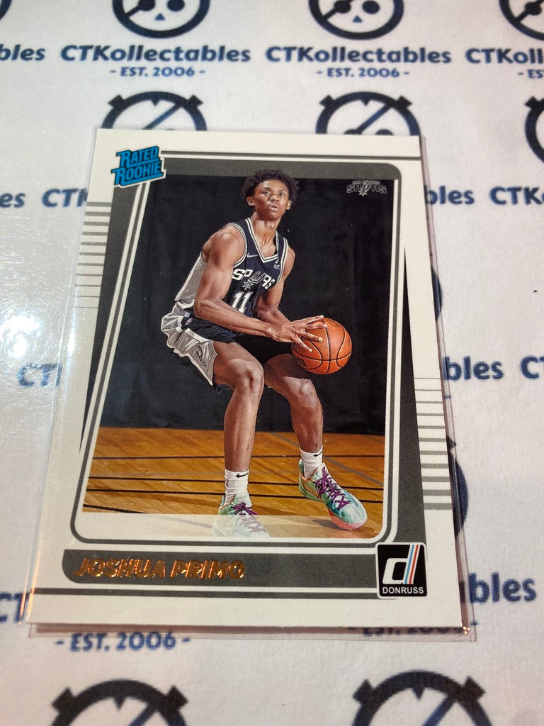 2021-22 NBA Donruss Joshua Primo Rated Rookie #212 Spurs