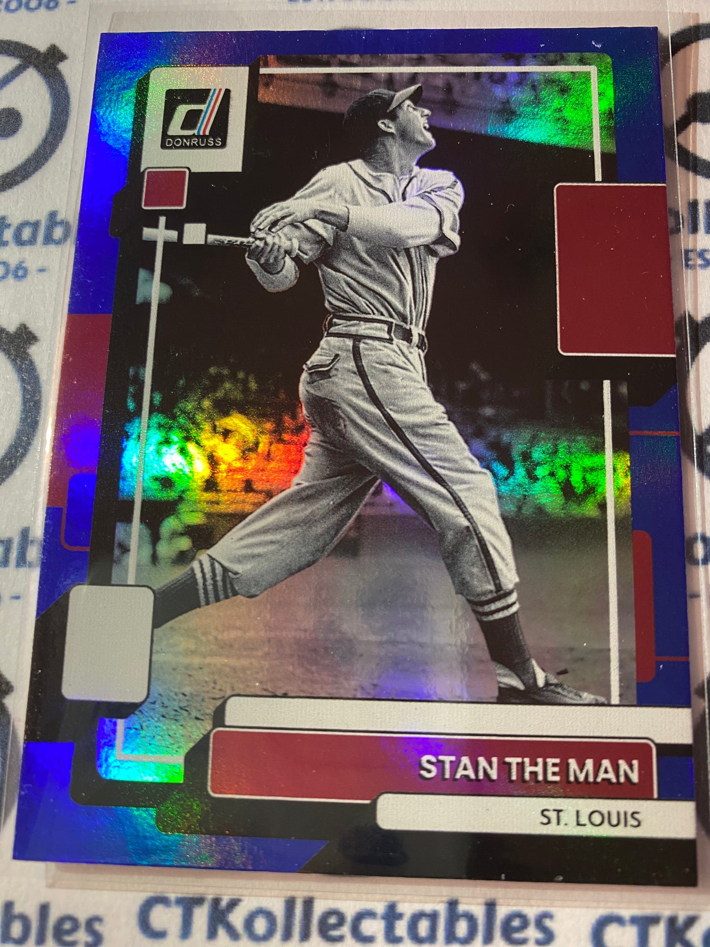 2022 Panini Donruss Baseball Stan The Man Blue Foil #223 St. Louis