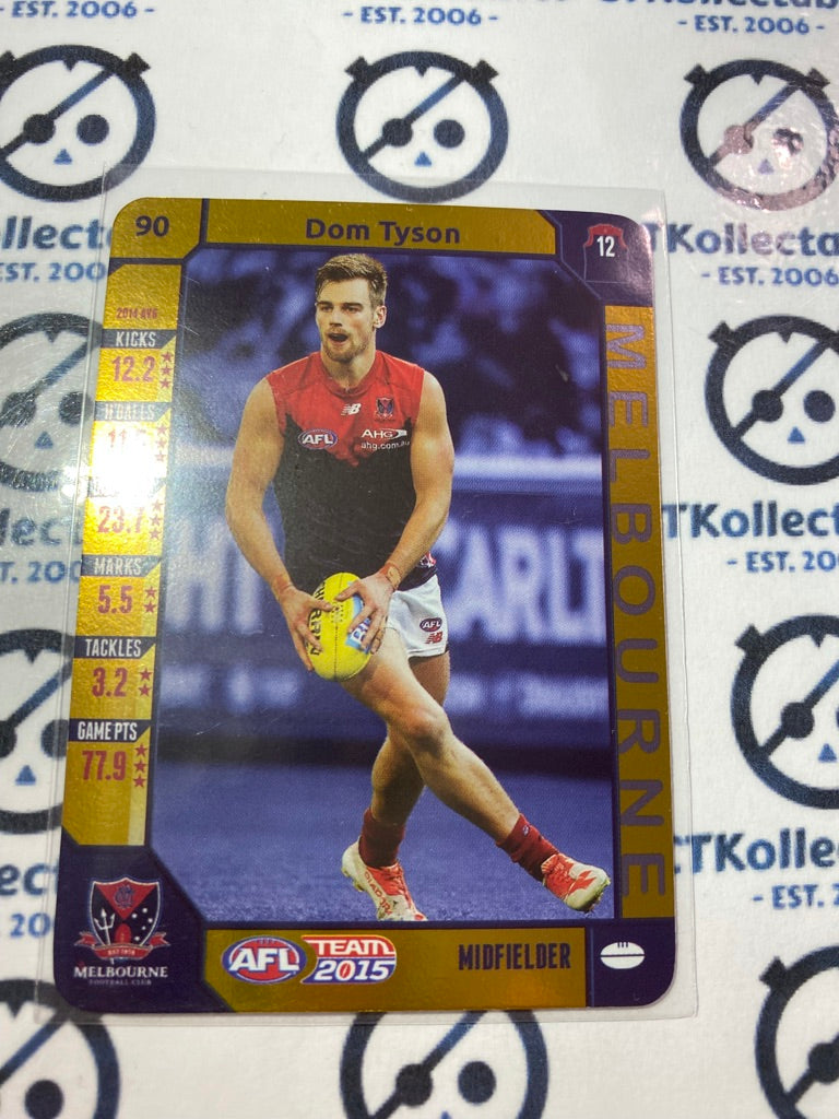 2015 AFL Teamcoach Gold #90 Dom Tyson Demons