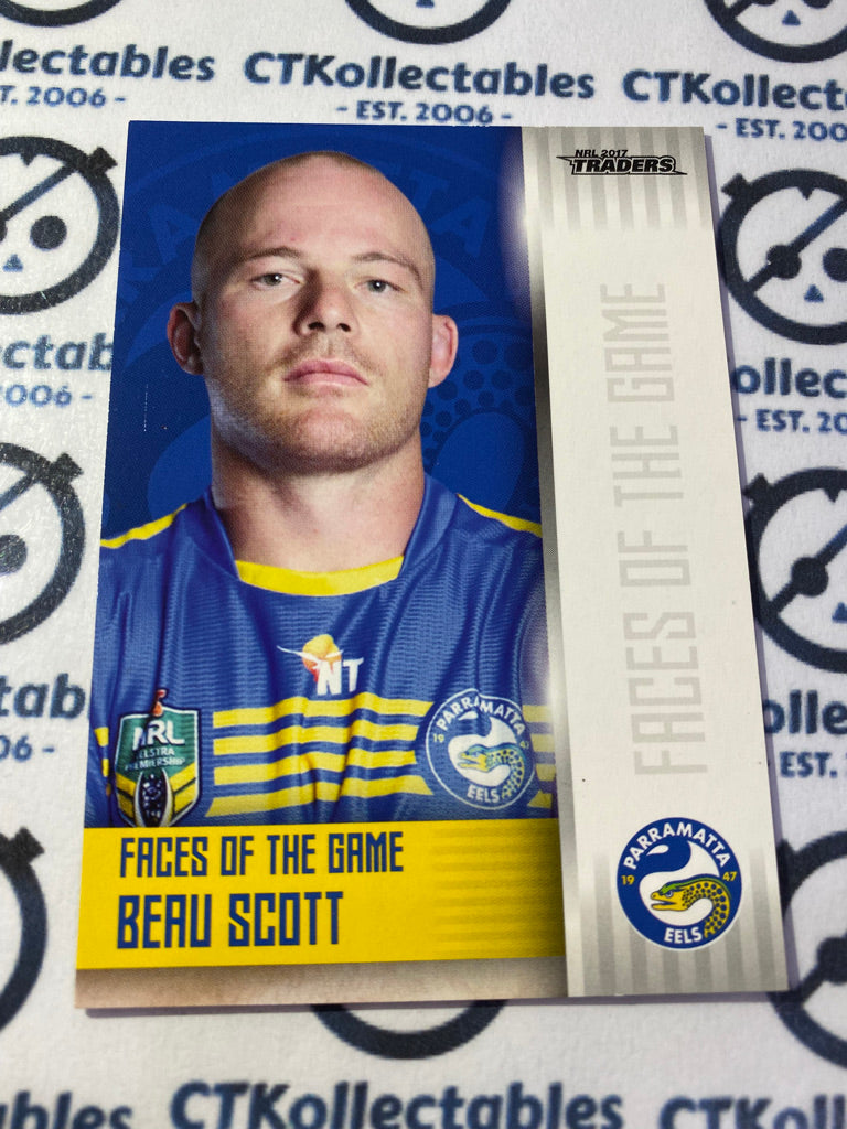 2017 NRL Traders Face Of The Game Beau Scott F29/48 Eels