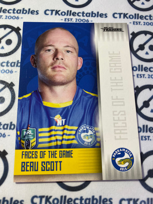 2017 NRL Traders Face Of The Game Beau Scott F29/48 Eels
