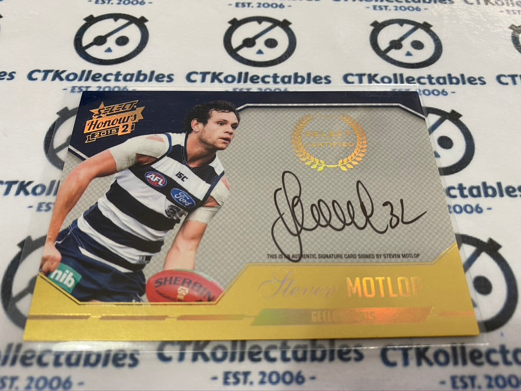 2015 AFL Honours 2 Stephen Motlop Certified Signature #227/400 Cats