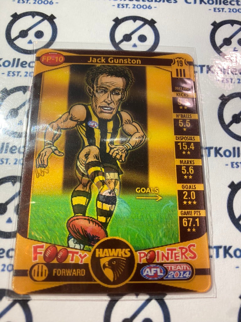 2014 AFL Teamcoach Footy Pointers #FP-10 Jack Gunston Hawks
