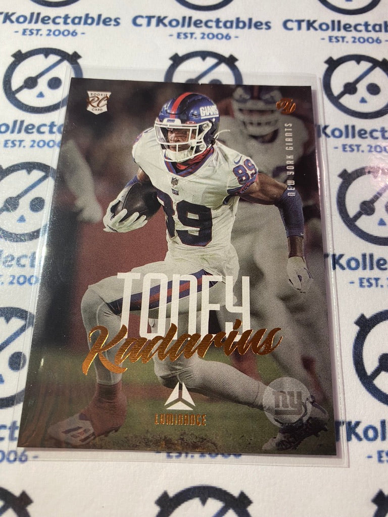 2021 NFL Chronicles Luminance Kadarius Toney Bronze Rookie Card RC #214 Giants