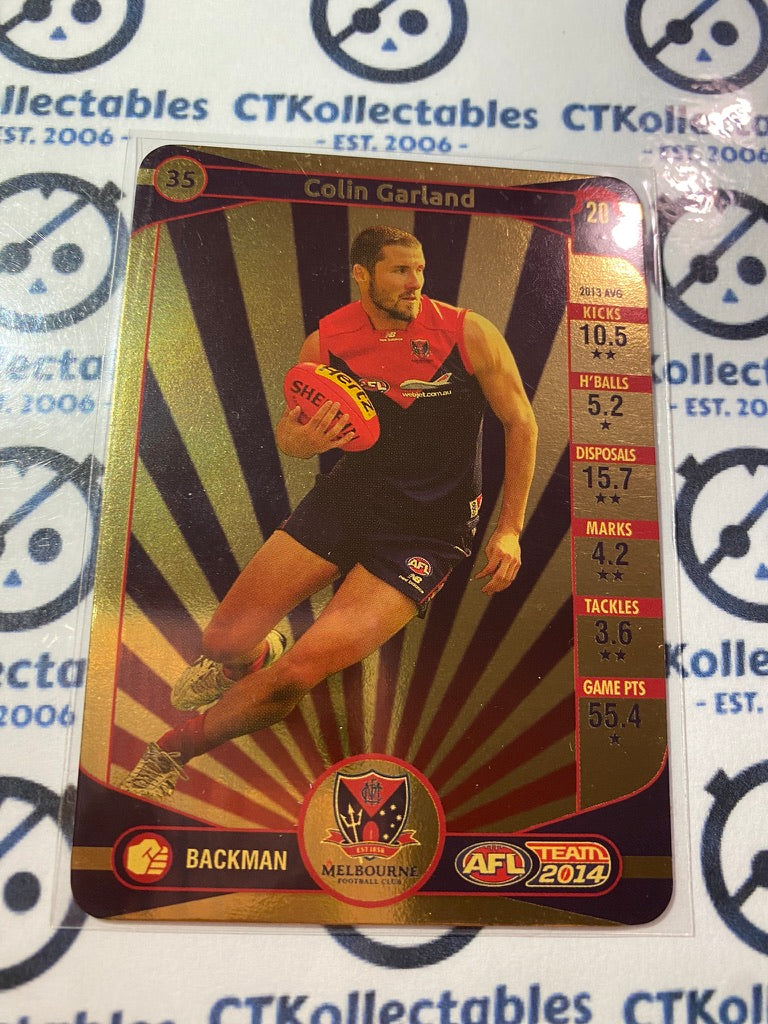 2014 AFL Teamcoach Gold Card #35 Colin Garland Demons
