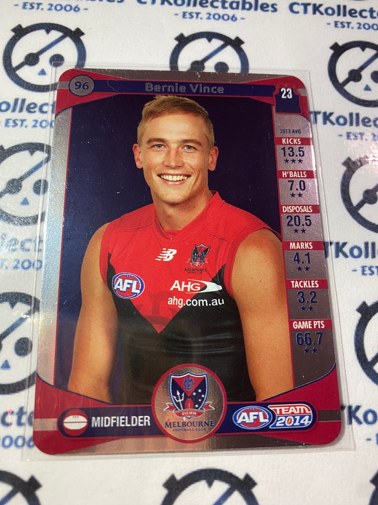 2014 AFL Teamcoach Silver Parallel #96 Bernie Vince Demons