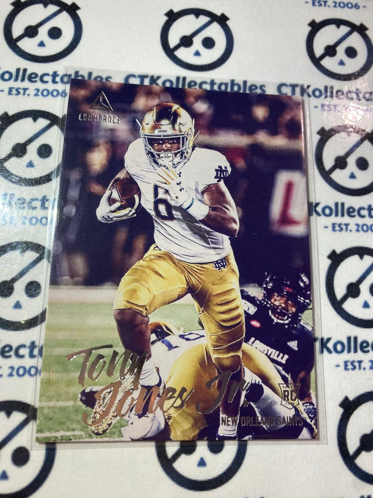2020 Panini NFL Luminance Tony Jones Jr. rookie card #196 Saints