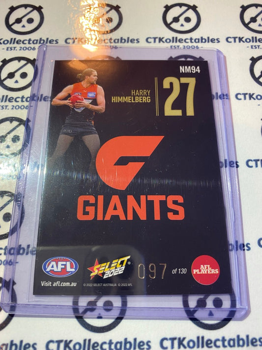 2022 AFL Footy Stars Numbers Midnight #NM94 Harry Himmelberg #097/130