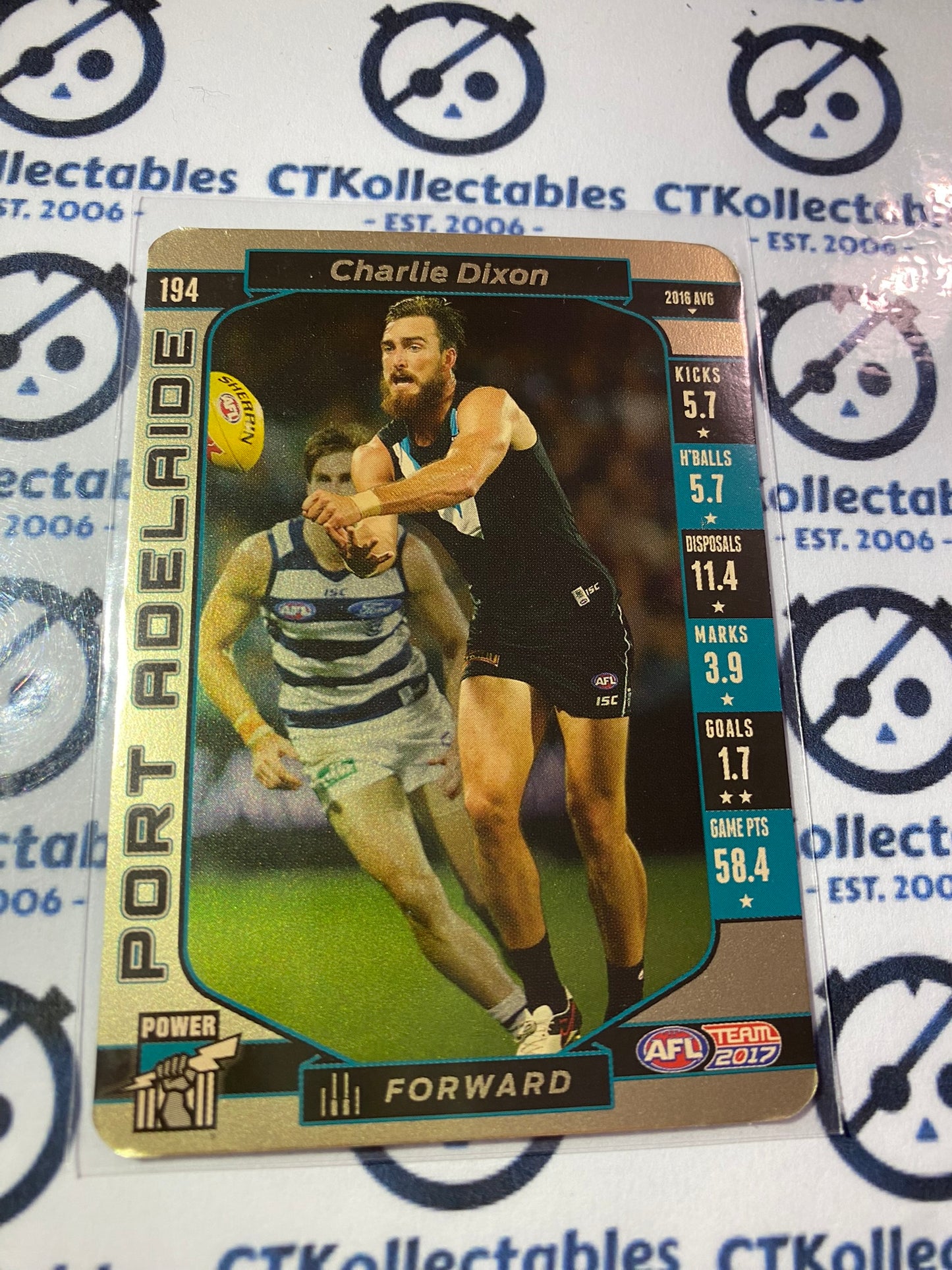2017 AFL Teamcoach Gold #194 Charlie Dixon Power