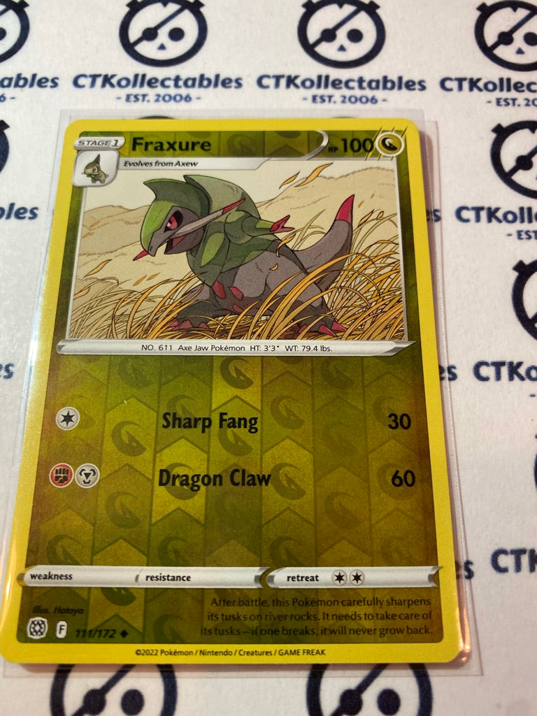 Fraxure #111/172 Reverse Holo Pokémon Card Brilliant Stars