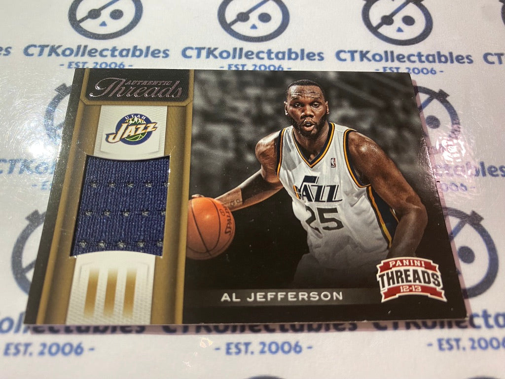 2012-13 Panini Threads Al Jefferson Authentic Threads Jersey Timberwolves
