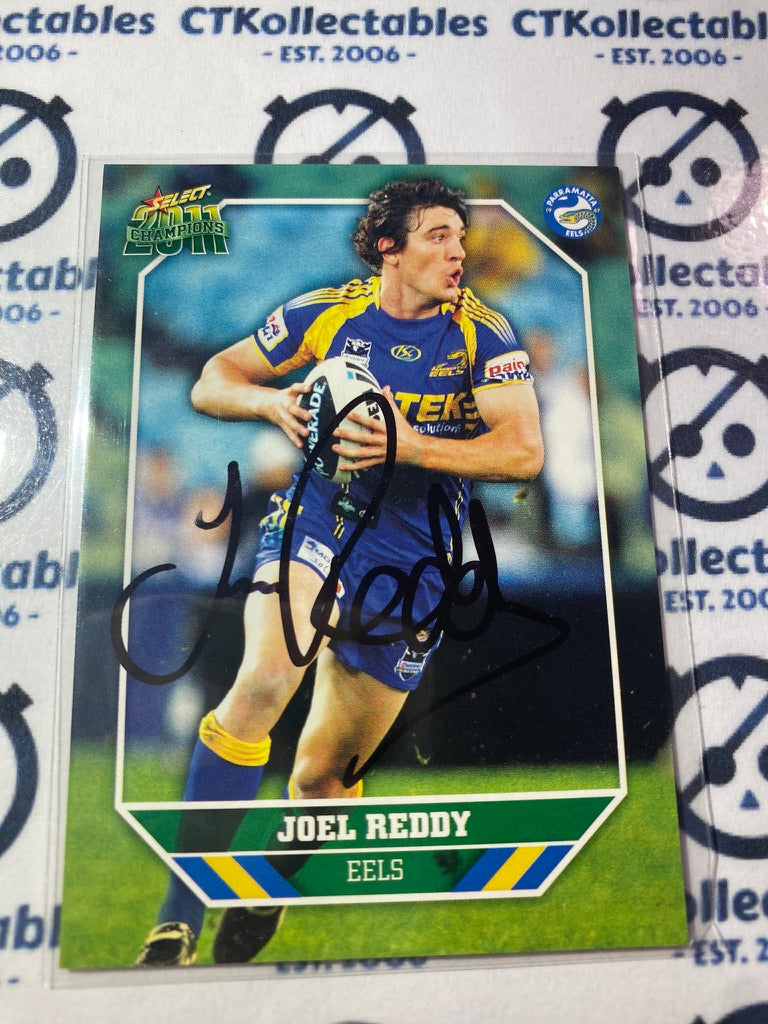 Signed Joel Reddy 2011 NRL Champions #123 Eels card