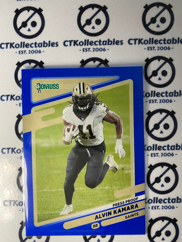 2021 NFL Donruss Press Proof Blue Alvin Kamara #94 Saints