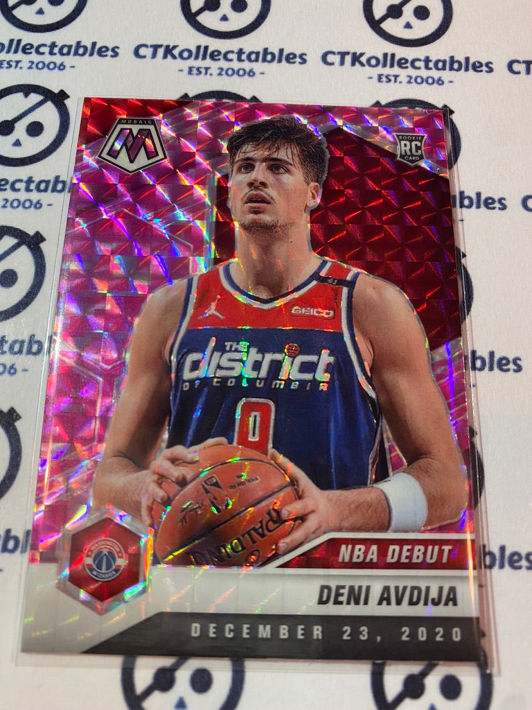 2020-21 NBA Mosaic Pink NBA Debut Deni Avdija #272 Wizards