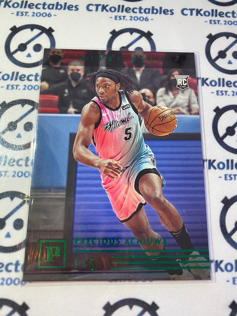 2020-21 NBA Panini Chronicles Panini Precious Achiuwa Green Rookie Card RC #132 Heat
