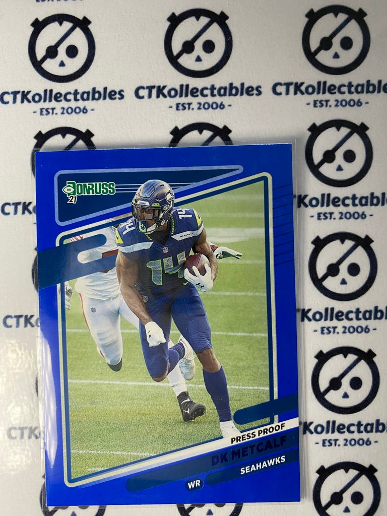 2021 NFL Donruss Press Proof Blue Dk Metcalf #29 Seahawks