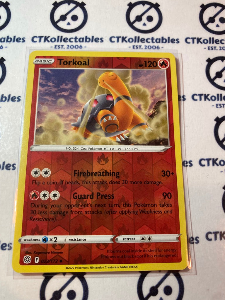 Torkoal #023/172 Reverse Holo Pokémon Card Brilliant Stars
