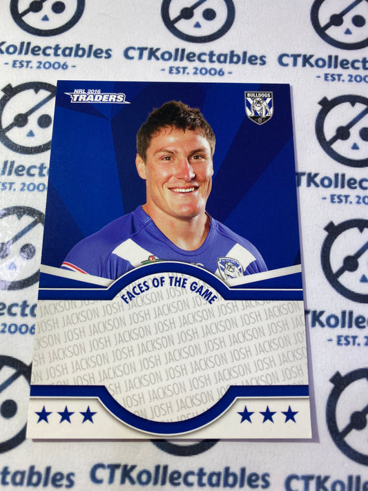 2016 NRL Traders Face OF The Game Josh Jackson #FOTG7/48 Bulldogs