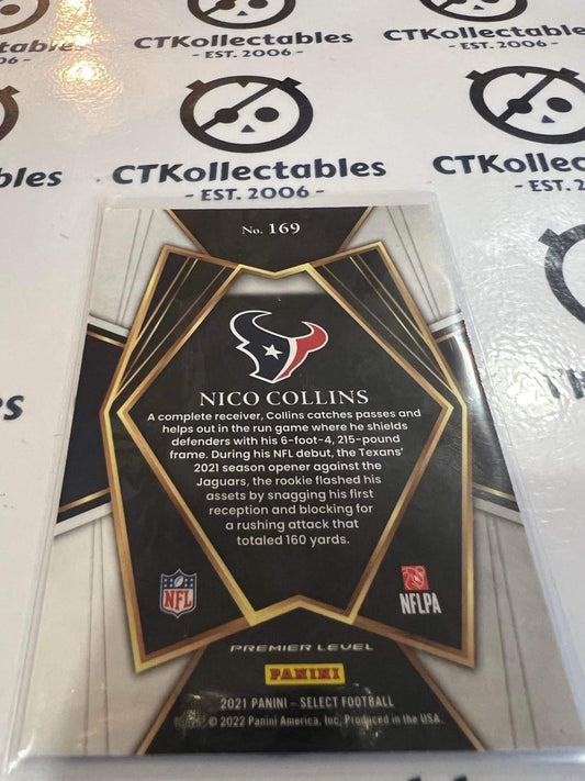 2021 NFL Panini Select Nico Collins Premier Level Rookie RC #169 Texans