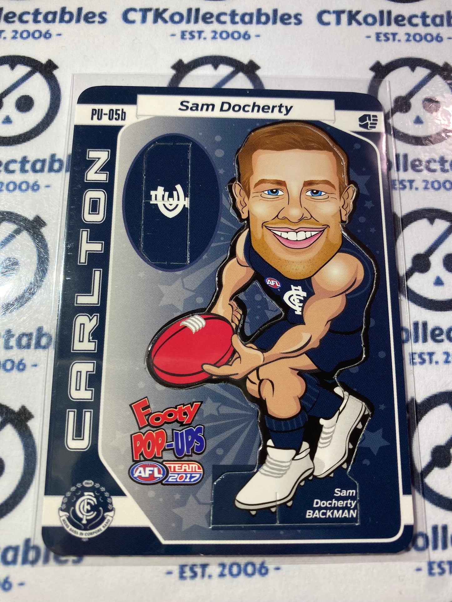 2017 AFL Teamcoach Footy pop-ups #PU-05b Sam Docherty Blues